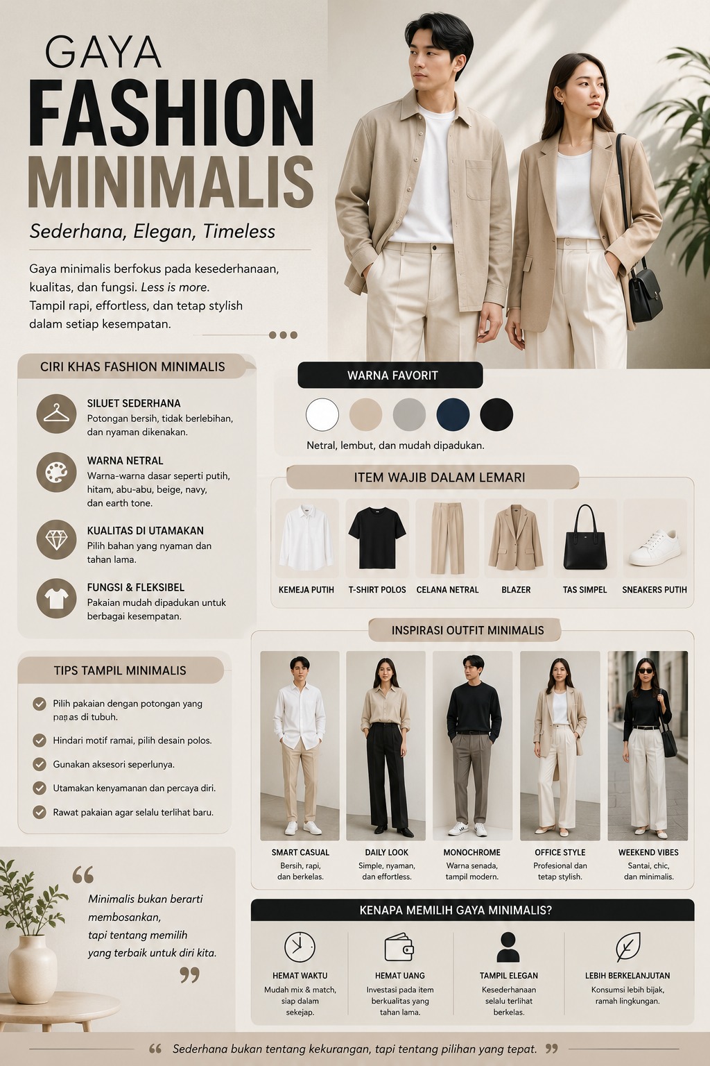 Gaya Fashion Minimalis