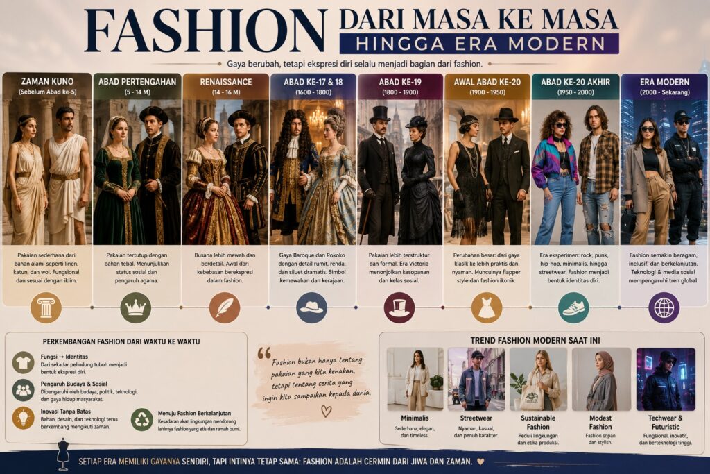 Evolusi Fashion Menembus Zaman