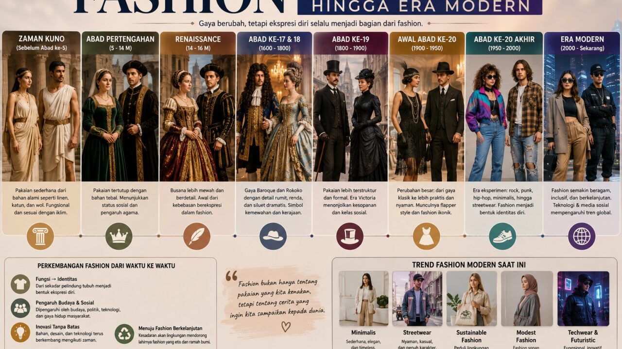 Evolusi Fashion Menembus Zaman